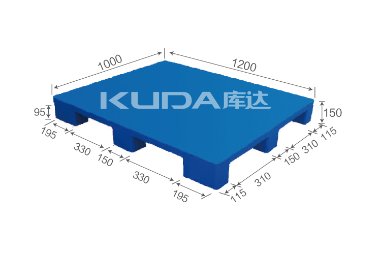 1210B平板九脚塑料托盘