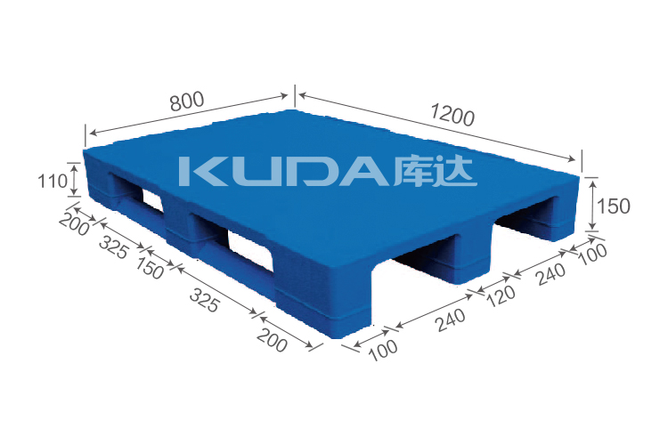 1208C平板川字（置钢管）塑料托盘