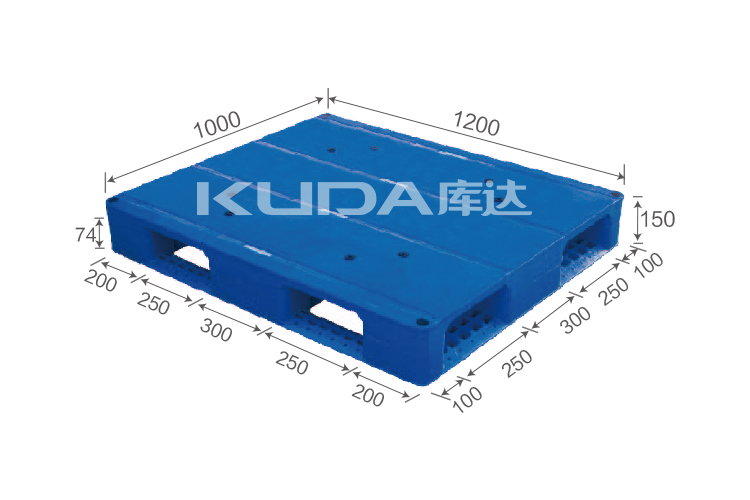 1210C平板田字（置钢管）塑料托盘