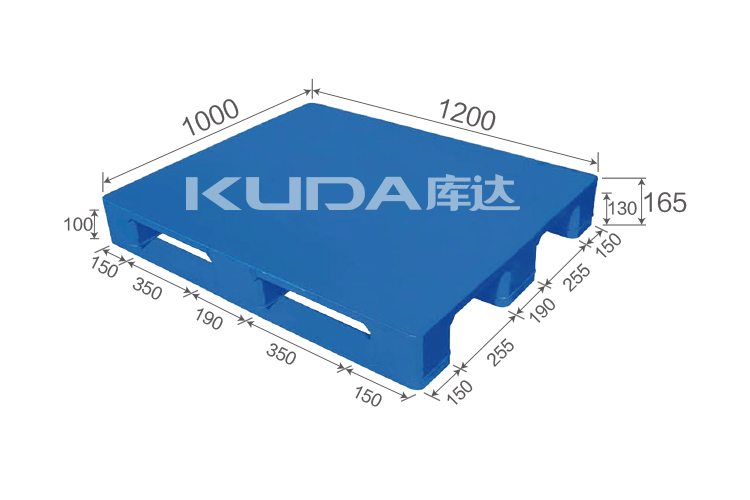1210H平板川字（置钢管）塑料托盘
